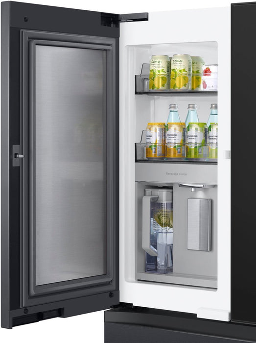 Samsung BESPOKE 29 cu. ft. 4-Door French Door Smart Refrigerator with Family Hub - Matte Black Steel