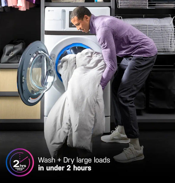 GE Profile 4.6 Cu. Ft. UltraFast All-In-One Washer Dryer Combo – Ventless Heat Pump, SmartDispense™, WiFi