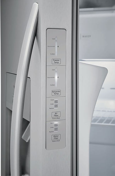 $649 PICKUP! Frigidaire 36 in. 25.6 cu. ft. Side by Side Refrigerator