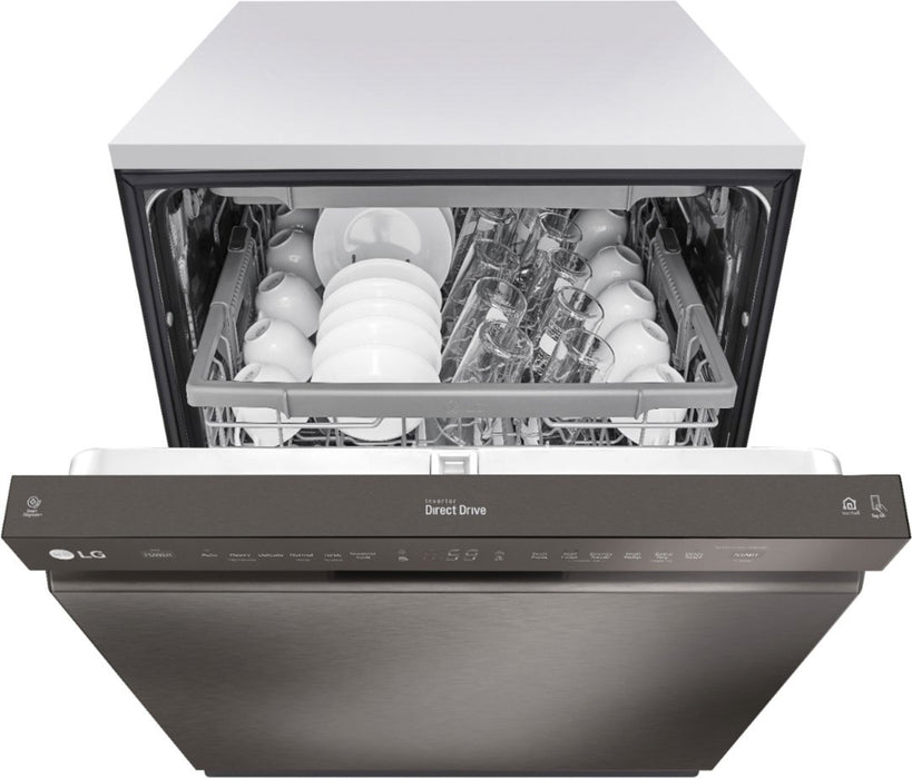 LG 24 in. Front Control Dishwasher in PrintProof Black Stainless Steel