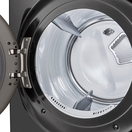 7.4 cu. ft. Smart Electric Dryer with TurboSteam and AI Sensor in Black Steel