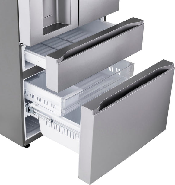 LG 29.6 Cu. Ft. 4-Door French Door Smart Refrigerator with Full-Convert Drawer