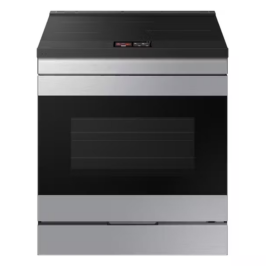 Samsung Bespoke 30" Slide-In Induction Range with AI Home -  Stainless Steel