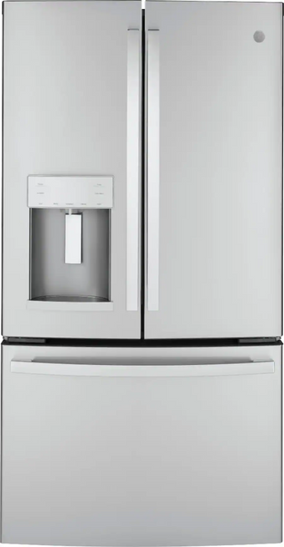 GE 22.1 Cu Ft Counter-Depth French-Door Refrigerator with Space-Saving Icemaker