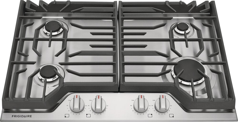 Frigidaire 30" Gas Cooktop – 4-Burner Sealed with SpillSafe & Continuous Grates