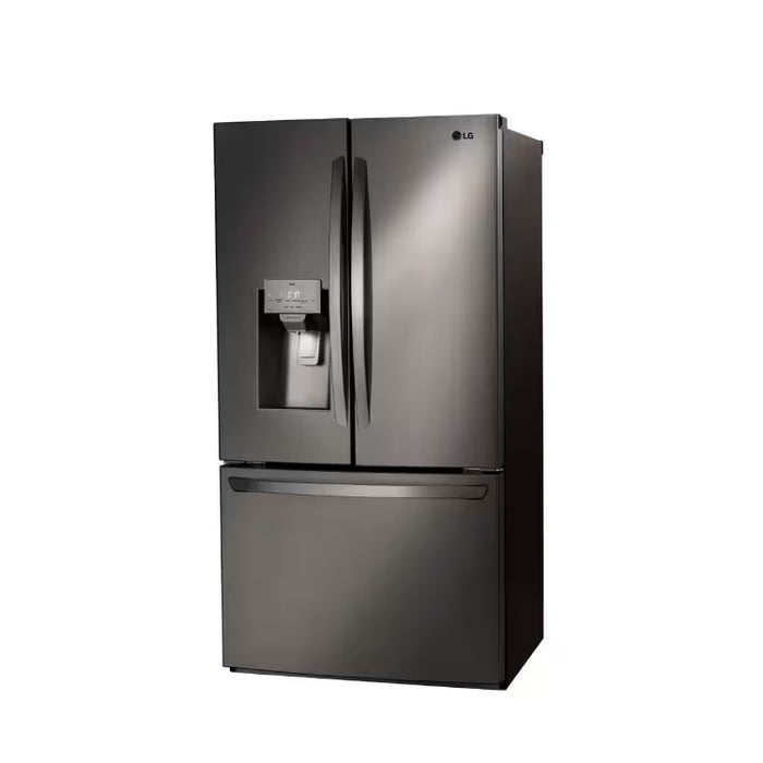 LG 28 cu. ft. 3 Door French Door Refrigerator with Ice and Water Dispenser and Craft Ice in Black Stainless Steel