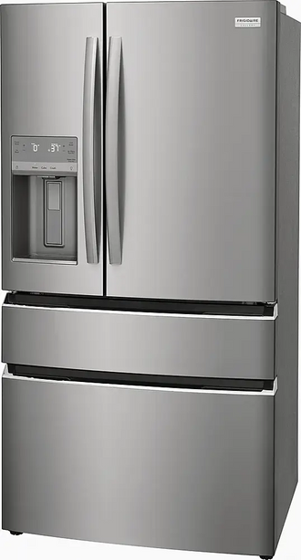 Frigidaire - Gallery 21.5 Cu. Ft. 4-Door French Door Counter-Depth Refrigerator - Smudge Proof Stainless Steel