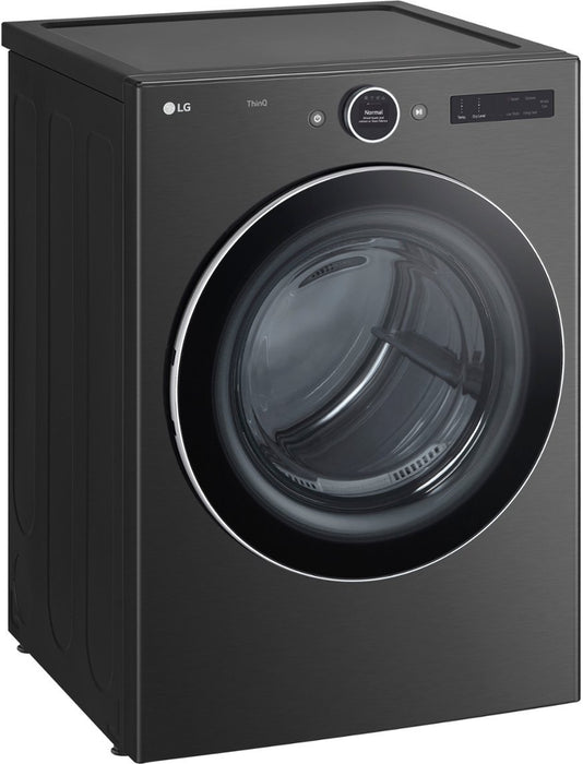 7.4 cu. ft. Smart Electric Dryer with TurboSteam and AI Sensor in Black Steel