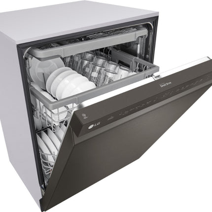 LG 24 in. Front Control Dishwasher in PrintProof Black Stainless Steel