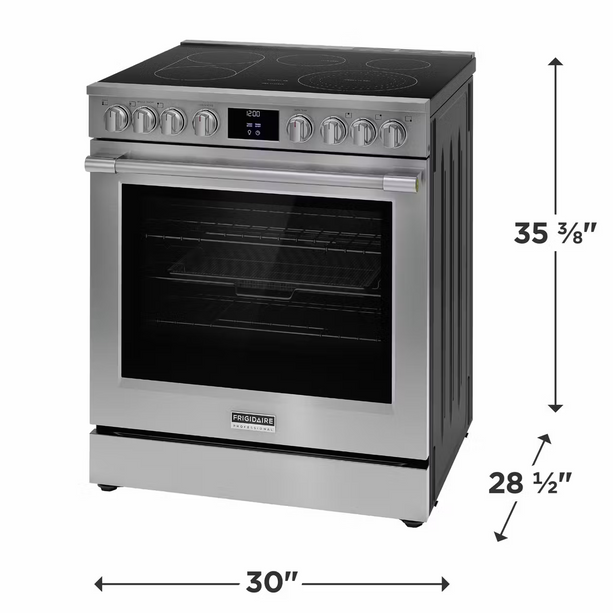 Frigidaire Professional 30" Slide-In Electric Range with Air Fry & Total Convection