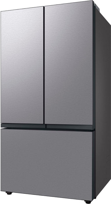 Samsung Bespoke 30 cu. ft. Standard Depth 3-Door French Door Wi-Fi Enabled Refrigerator with Beverage Center in Stainless Steel
