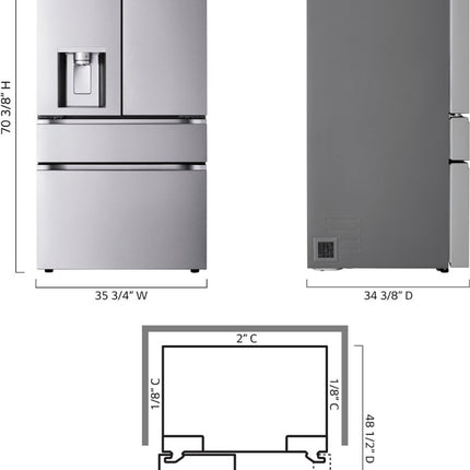 LG 28.6 Cu. Ft. 4-Door French Door Smart Refrigerator with Full-Convert Drawer