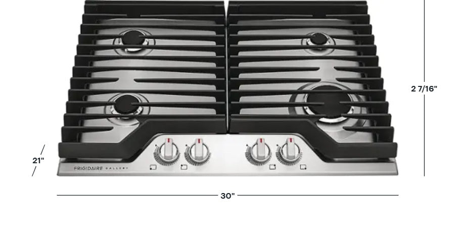 Frigidaire Gallery 30" 5‐Burner Gas Cooktop – 18,000 BTU Quick Boil & SpillSafe®