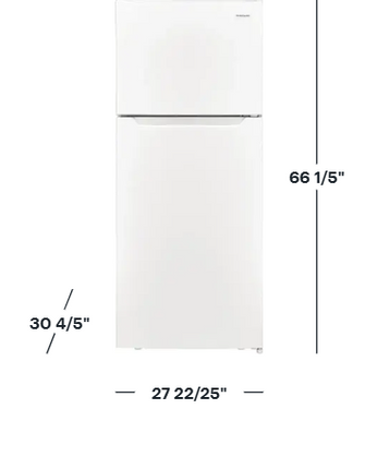 Frigidaire 30" 18 Cu. Ft. Top Freezer Refrigerator with Adjustable Shelves – FFHT1822UW