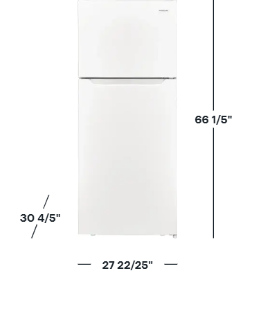 Frigidaire 30" 18 Cu. Ft. Top Freezer Refrigerator with Adjustable Shelves – FFHT1822UW