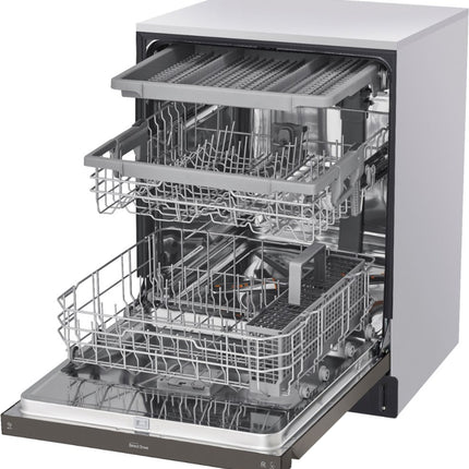 LG 24 in. Front Control Dishwasher in PrintProof Black Stainless Steel