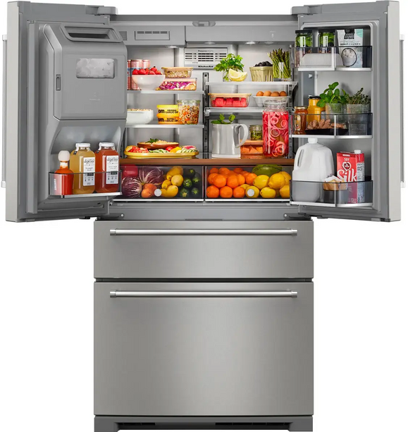 KitchenAid 25.8 Cu. Ft. 5-Door French Door Refrigerator with Exterior Ice & Water Dispenser