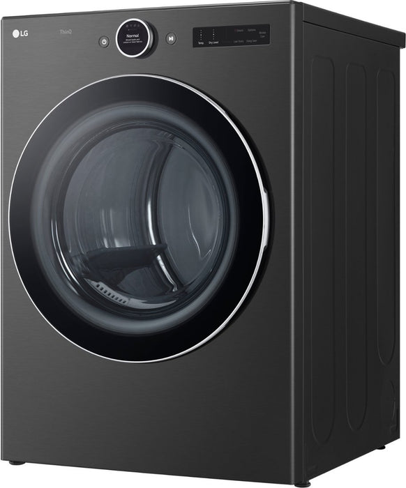 7.4 cu. ft. Smart Electric Dryer with TurboSteam and AI Sensor in Black Steel