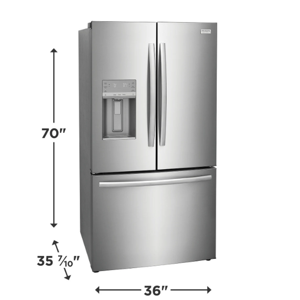 Frigidaire - Gallery 27.8 Cu. Ft. French Door Refrigerator with Adjustable Temp Drawer - Smudge Proof Stainless Steel
