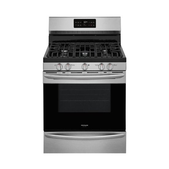 Frigidaire Gallery 30" 5.0 Cu. Ft. Gas Range with Steam Clean and Quick Bake Convection in Smudge-Proof Stainless Steel