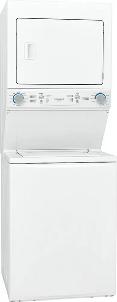 Frigidaire – 27” Stacked Washer Dryer Combo (3.9 Cu. Ft Washer / 5.5 Cu. Ft Dryer)