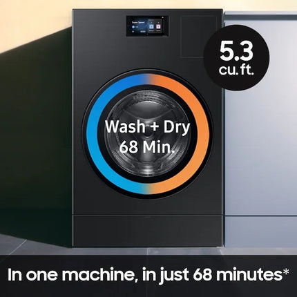 Samsung WD90F53AVB 5.3 Cu. Ft. Vented All-In-One Washer Dryer Combo – 240V Electric