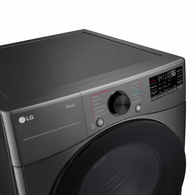 LG 4.5 cu. ft. Front Load Washer with TurboWash 360 and 7.4 cu. ft. GAS Dryer with TurboSteam and Built-In Intelligence