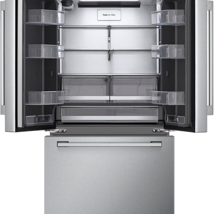 LG STUDIO 26.5 cu. ft. Counter Depth 3-Door French Door Refrigerator with Water and Ice in PrintProof Stainless Steel