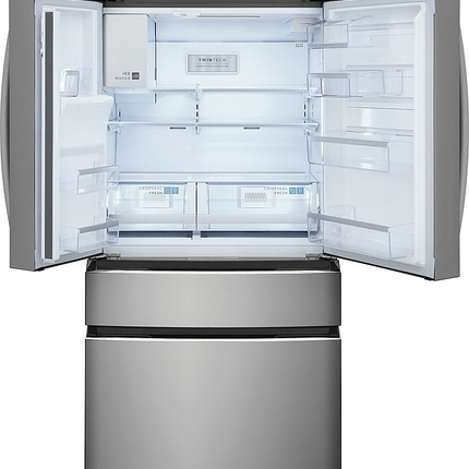 Frigidaire - Gallery 21.5 Cu. Ft. 4-Door French Door Counter-Depth Refrigerator - Smudge Proof Stainless Steel