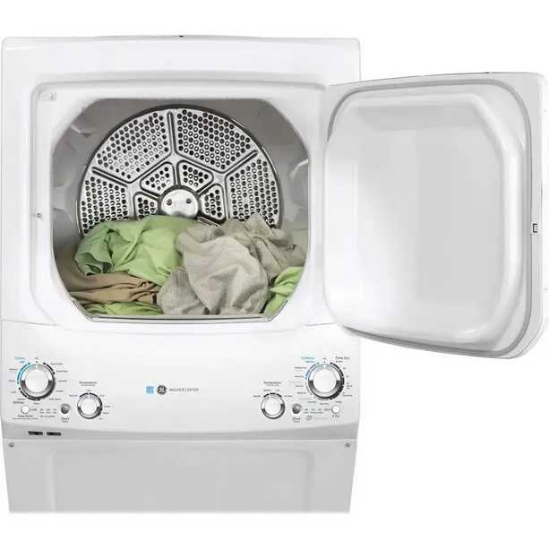 $849 PICKUP! GE – 27" Unitized Spacemaker® Laundry Center | 3.9 cu. ft. Washer & 5.9 cu. ft. Dryer