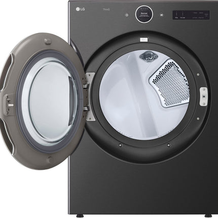 7.4 cu. ft. Smart Electric Dryer with TurboSteam and AI Sensor in Black Steel