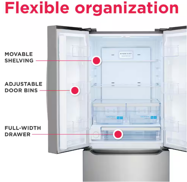 Frigidaire Gallery 30" 20 Cu. Ft. French Door Refrigerator – GRFN2023AF