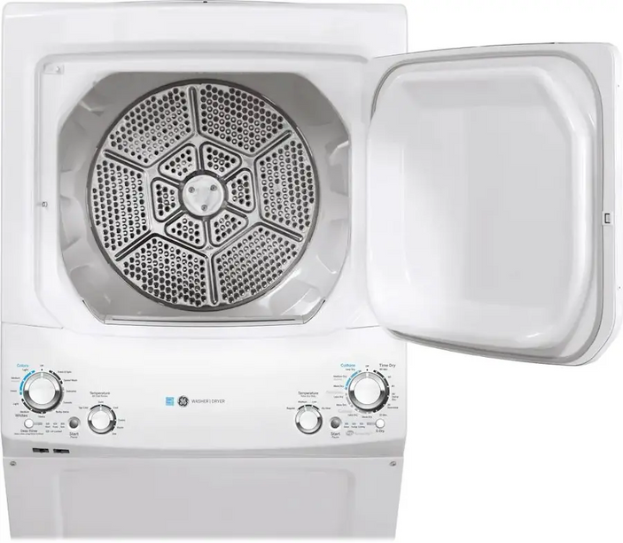 $849 PICKUP! GE – 27" Unitized Spacemaker® Laundry Center | 3.9 cu. ft. Washer & 5.9 cu. ft. Dryer