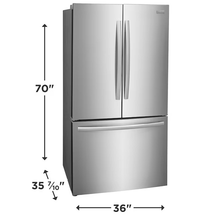 Frigidaire Gallery 36" 28.8 cu. ft. French Door Refrigerator with Ice Maker in Smudge-Proof Stainless Steel - (Model #: GRFN2853AF)