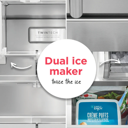 Frigidaire - Gallery 27.8 Cu. Ft. French Door Refrigerator with Adjustable Temp Drawer - Smudge Proof Stainless Steel