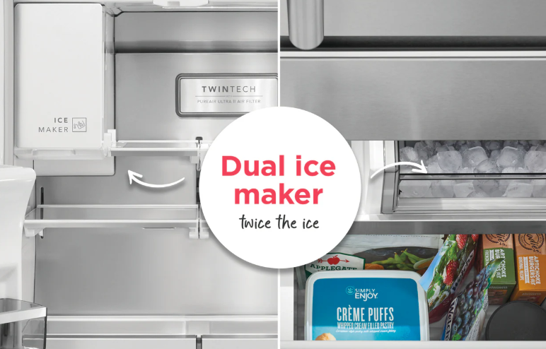 Frigidaire - Gallery 27.8 Cu. Ft. French Door Refrigerator with Adjustable Temp Drawer - Smudge Proof Stainless Steel