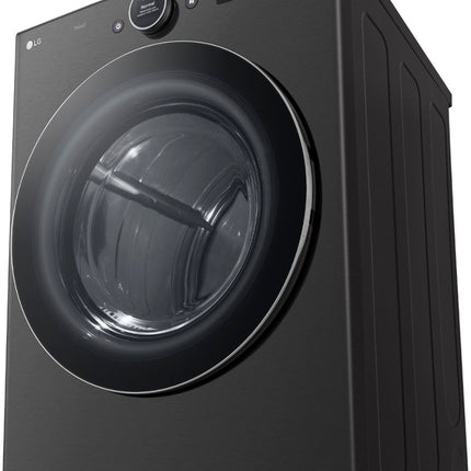 7.4 cu. ft. Smart Electric Dryer with TurboSteam and AI Sensor in Black Steel