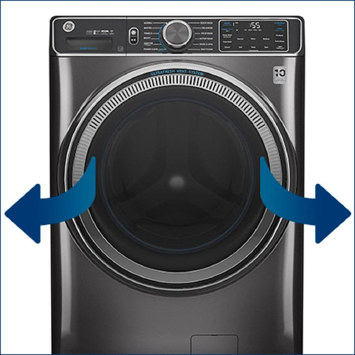 GE - 4.8 Cu Ft High-Efficiency Stackable Smart Front Load Washer w/UltraFresh Vent System & Microban Antimicrobial Technology and 7.8 Cu. Ft. 10-Cycle Electric Dryer