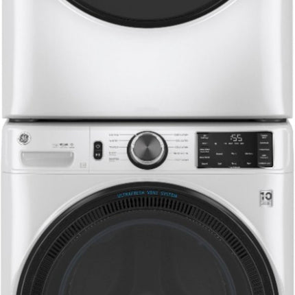 GE - 4.8 Cu Ft High-Efficiency Stackable Smart Front Load Washer w/UltraFresh Vent System & Microban Antimicrobial Technology and 7.8 Cu. Ft. 10-Cycle Electric Dryer