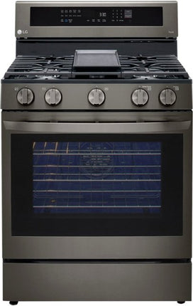 LG - 5.8 Cu. Ft. Freestanding Gas True Convection Range with EasyClean, InstaView and AirFry