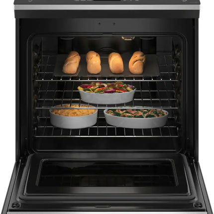 GE Profile - 30" Smart Slide-In Electric Convection Fingerprint Resistant Range