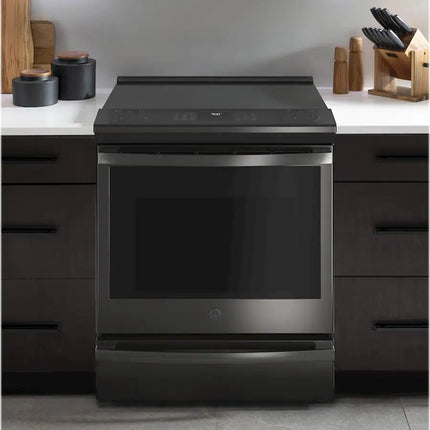 GE Profile - 30" Smart Slide-In Electric Convection Fingerprint Resistant Range