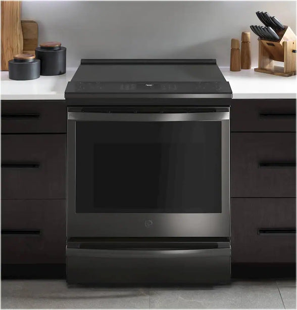 GE Profile - 30" Smart Slide-In Electric Convection Fingerprint Resistant Range