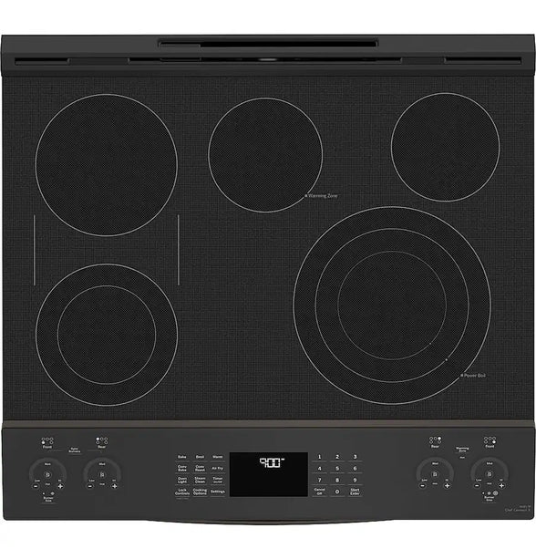 GE Profile - 30" Smart Slide-In Electric Convection Fingerprint Resistant Range