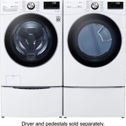 Clearance LG 5.0 cu. ft. Mega Capacity Front Load Washer and 7.4 cu. ft. Electric Steam Dryer