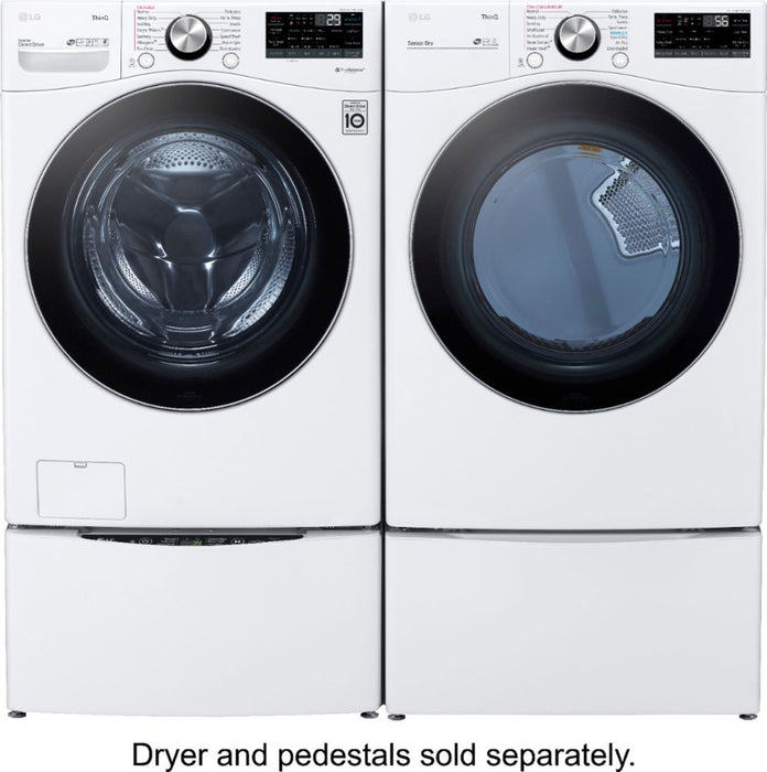Clearance LG 5.0 cu. ft. Mega Capacity Front Load Washer and 7.4 cu. ft. Electric Steam Dryer