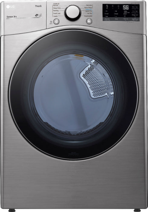 Clearance 7.4 Cu. Ft. Stackable Smart Electric Dryer with Built In Intelligence - Graphite stee
