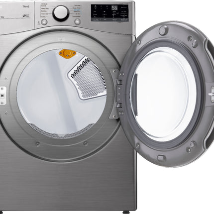 Clearance 7.4 Cu. Ft. Stackable Smart Electric Dryer with Built In Intelligence - Graphite stee