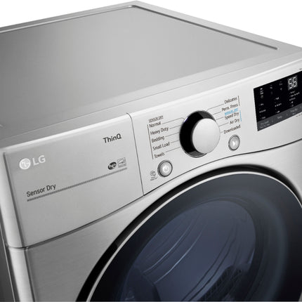 Clearance 7.4 Cu. Ft. Stackable Smart Electric Dryer with Built In Intelligence - Graphite stee