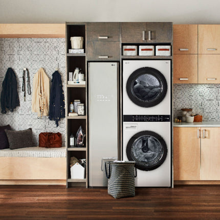 $1299 PICKUP! LG 4.5 Cu. Ft. HE Smart Front Load Washer and 7.4 Cu. Ft. Electric Dryer WashTower with Steam and Built-In Intelligence